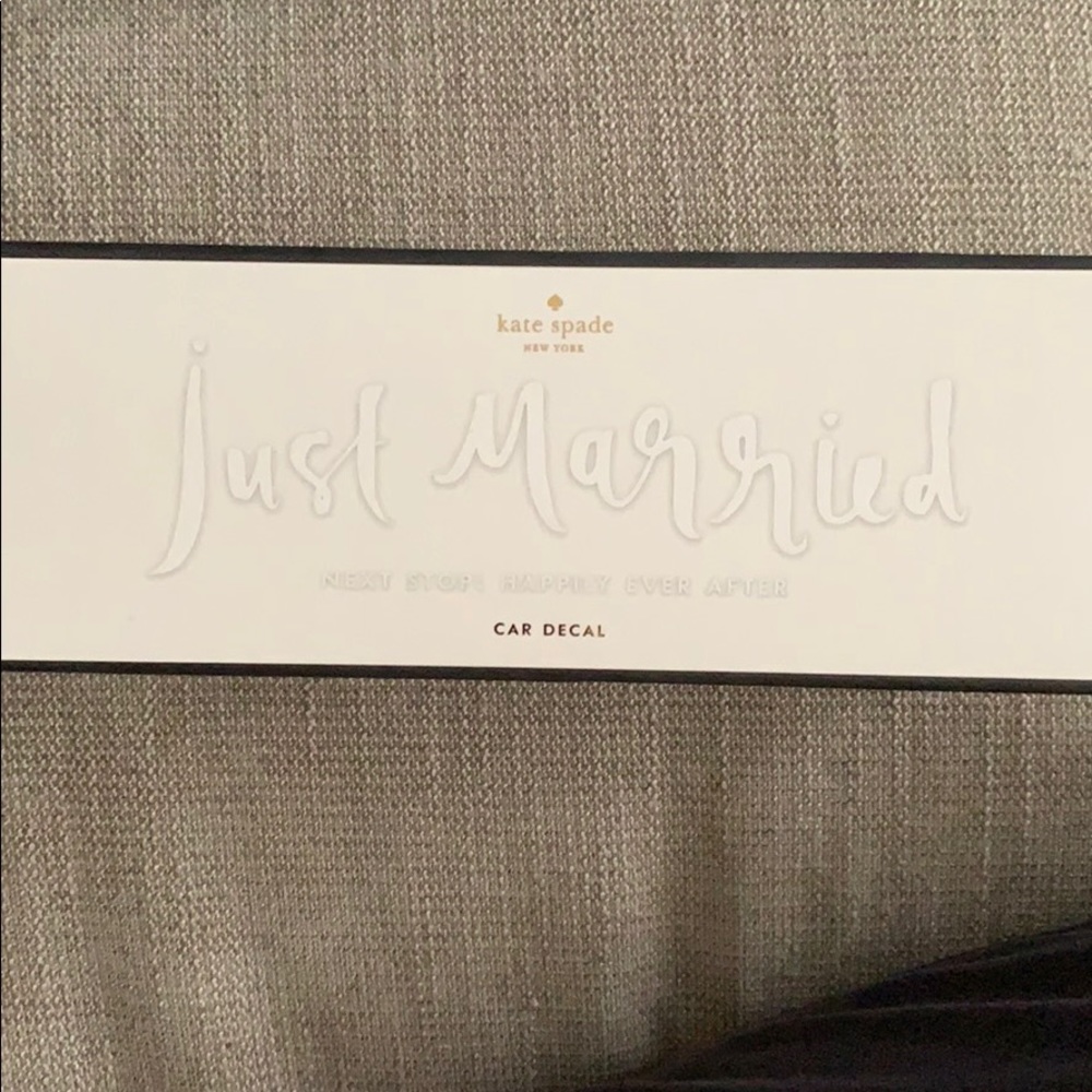 “just married” car decal